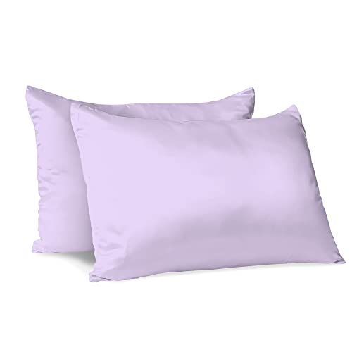 Morning Glamour 2-Pack Signature Box Pillowcases, Light Purple