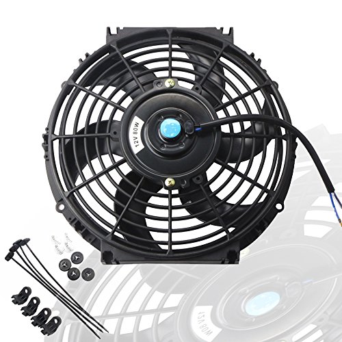 MOSTPLUS Black Universal Electric Radiator Slim Fan