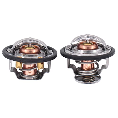 MOTOKU Front and Rear Thermostat for Chevy GMC 6.6 Duramax Diesel