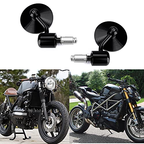 Motorcycle Side Mirrors - Round 7/8" Handle Bar End