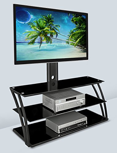 Mount-It! TV Stand with Mount and Storage Shelves