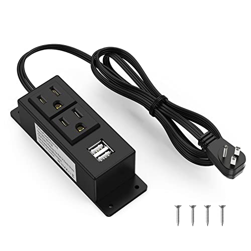 Mountable Surge Protector Power Strip with USB Ports