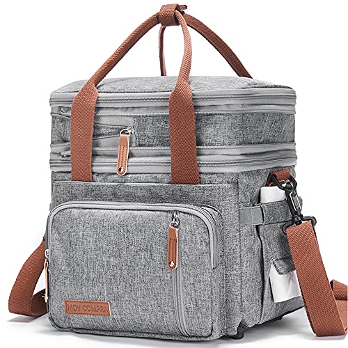 MOV COMPRA Double Deck Lunch Box Cooler Tote Bag