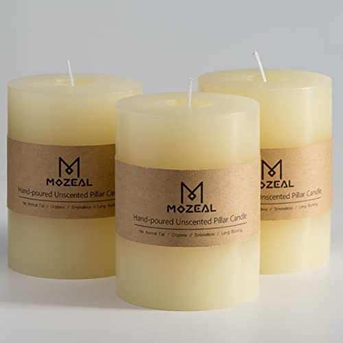 MOZEAL Hand-Poured Unscented Candle Set