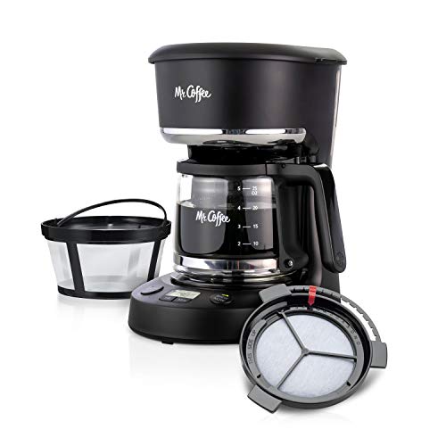 Mr. Coffee 5-Cup Programmable Coffee Maker with Auto Pause, Black