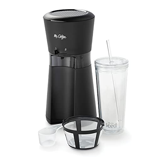Famiworths Iced Coffee Maker with Milk Frother, Hot and Cold Single Black