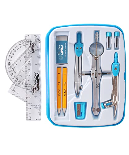  Mr. Pen- Professional Geometry Set, 15 pcs, Geometry Kit for  Artists and Students, Geometry Set, Metal Rulers and Compasses, Drawing  Tools, Drafting Supplies, Drafting Set, Drafting Tools and Kits 