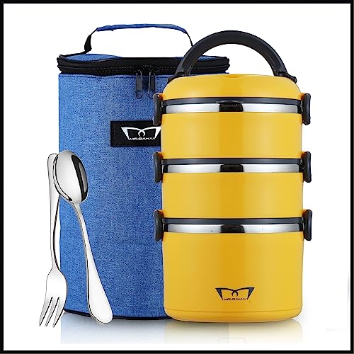 Stainless Steel Adult Bento Box with Bag and Utensil Set