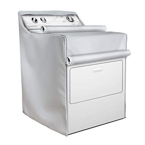 Front-Loading Washer/Dryer Cover with Double Zipper (Light White)
