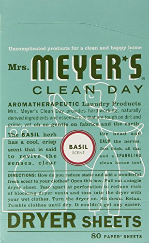 Mrs. Meyer's Dryer Sheets - Fabric Softener with Essential Oils