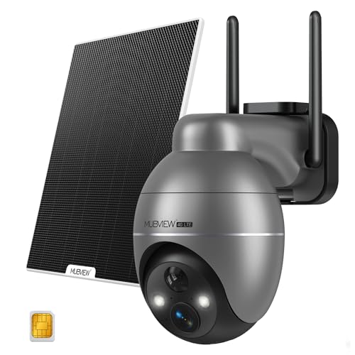 MUBVIEW 4G LTE Cellular Security Camera Wireless Outdoor