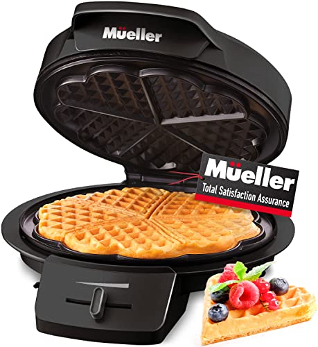 DASH Deluxe Mini Maker for Individual Waffles, Hash Browns, Keto Chaffles  with Included Brush and Cord Wrap, and Easy to Clean Non-Stick Surfaces, 4