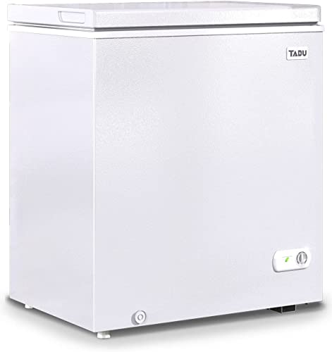 7.0 Cu Ft Chest Freezer with Removable Basket, Adjustable Temperature (White)