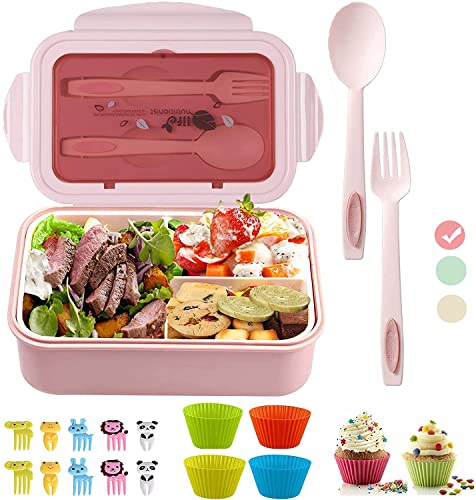 MUJUZE Bento Lunch Box for Adults: Leak-Proof, Microwavable, BPA-Free