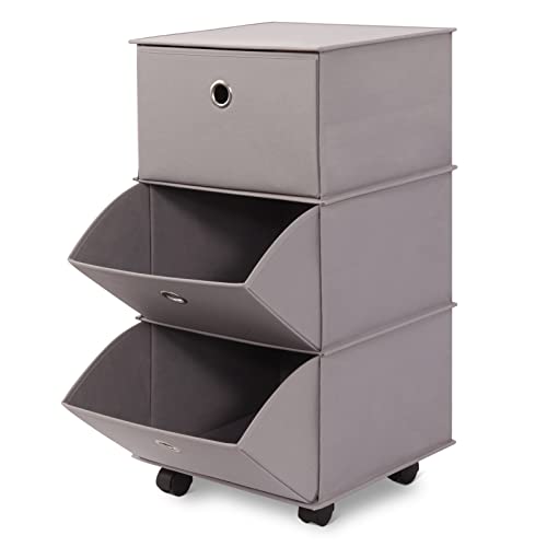 MULISOFT 3-Drawer Foldable Dresser for Bedroom, Closet & Office