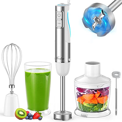 Bonsen Kitchen 4-in-1 Hand blender comes with a solid whisk, 500ml
