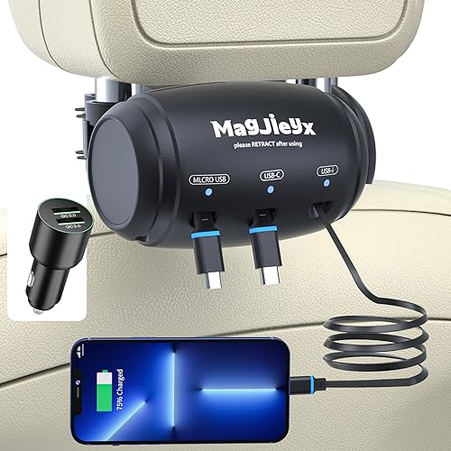 Multi Retractable Car Headrest Charger