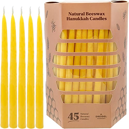 Multicolored Beeswax Hanukkah Candles for All 8 Nights of Chanukah