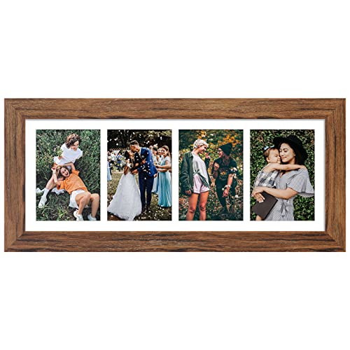 Multifunctional Wood Grain Collage Picture Frame