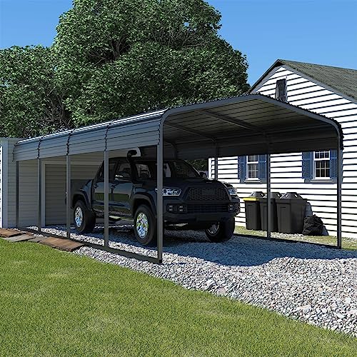 MUPATER 12x20 FT Metal Carport Kit - Heavy Duty Outdoor Car Shelter