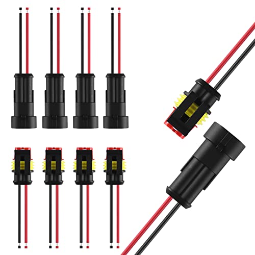 Waterproof 2 Pin Connector Kit with Rubber Seal - MUYI