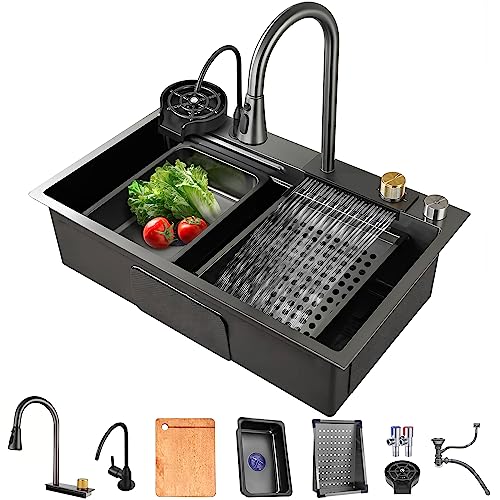 MWIDCIEW Drop In Kitchen Sink with Faucet and Accessories