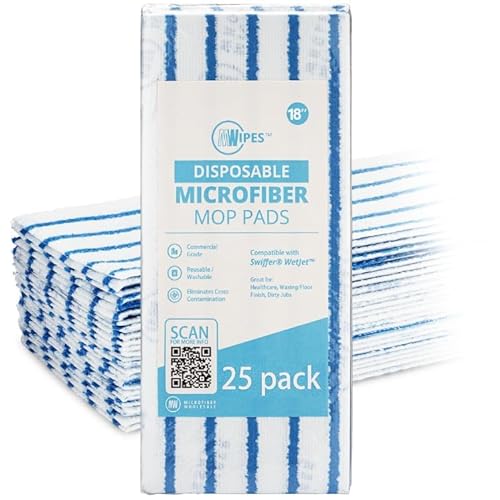 MWipes Semi-Disposable Microfiber Mop Pads