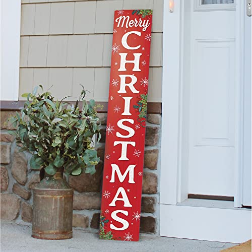 My Word! Merry Christmas Red Porch Board Welcome Sign