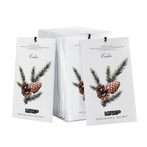 Cedar Scented Sachets for Drawers and Closet - 12 Pack