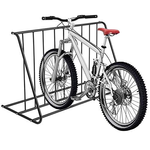 MyGift 6-Bike Capacity Steel Pipe Double-Sided Bike Rack Stand