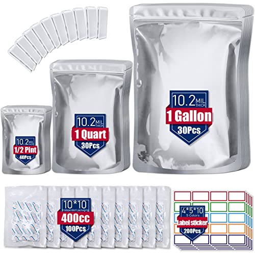 Mylar Bags for Food Storage with Oxygen Absorbers