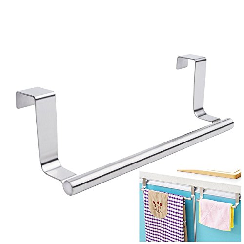 Stainless Steel 9" Towel Bar with Hooks