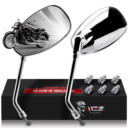 MZS Motorcycle Mirrors Chrome