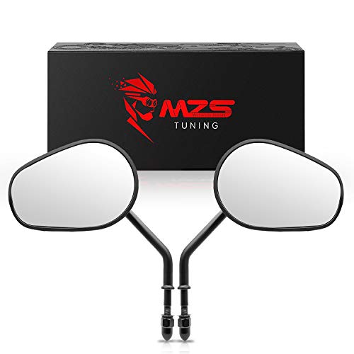 Black 8MM Rear View Mirrors for MZS Motorcycles