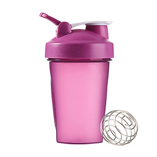 NaDale 12oz Protein Mix Shaker Bottle with Stainless Blender Ball, Purple