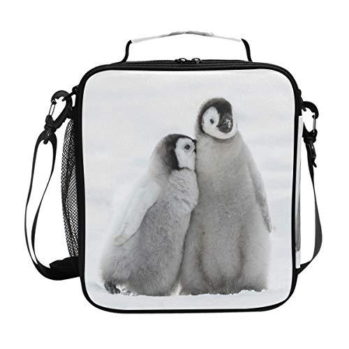 Nander Snow Penguins Insulated Lunch Bag for Kids and Adults