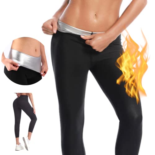 Sweat Shaper Women's Sauna Leggings Compression High Waist Yoga Pants  Thermo Sweat Capris 