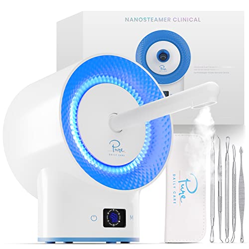 NanoSteamer Clinical - Facial Steamer with 2 Multi-Position Steam Nozzles