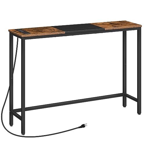 Narrow Console Table with Power Outlets