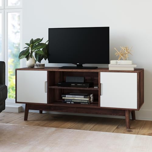 Nathan James Wesley TV Stand Media with Cabinet Doors