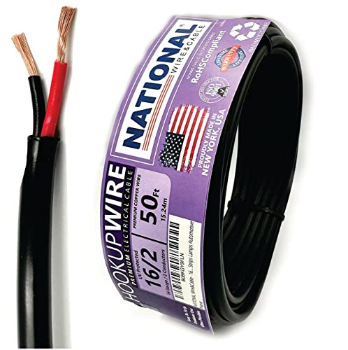 NATIONAL Wire&Cable - 16 Gauge 2 Conductors Premium Electrical Wire