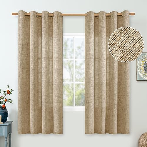 Natural Faux Linen Curtains