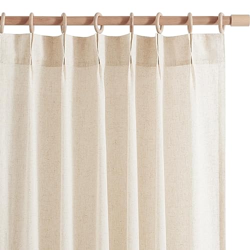 Natural Linen Pinch Pleated Curtains