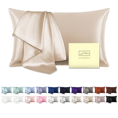 Suatien Natural Silk Pillowcase - Standard Size Smooth Cooling Cover