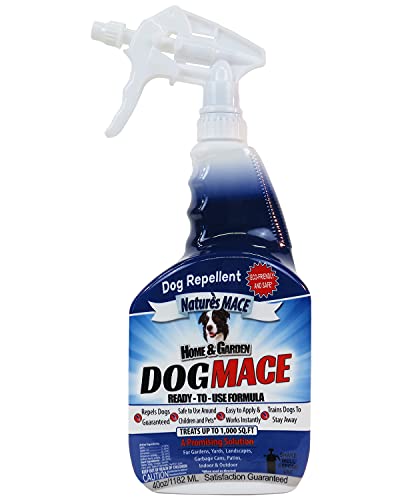 Nature's MACE Dog Repellent 40oz Spray/Treats 1,000 Sq. Ft. / Keep Dogs Out of Your Lawn and Garden/Train Your Dogs to Stay Out of Bushes/Safe to use Around Children & Plants