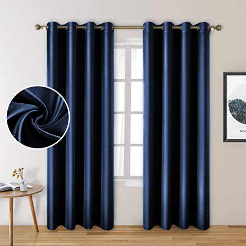 Navy Blackout Curtains for Bedroom
