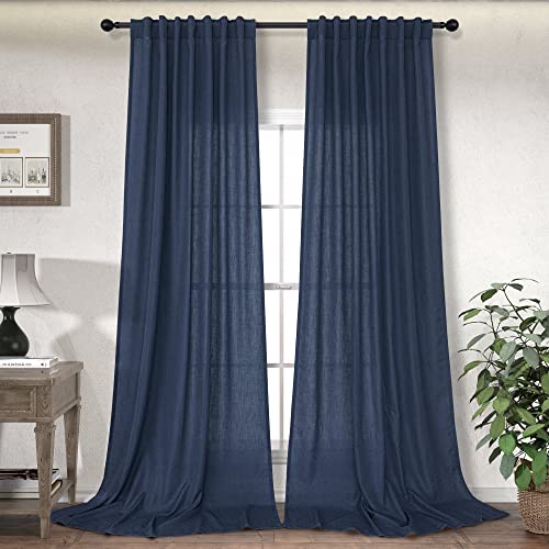 Navy Blue 84-Inch Curtains