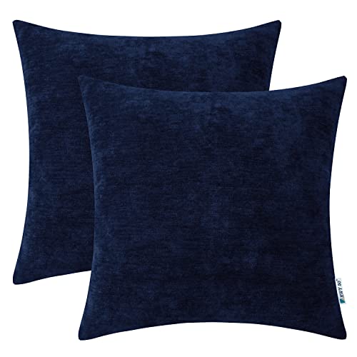 Navy Blue Throw Pillows Covers 18x18 Inch