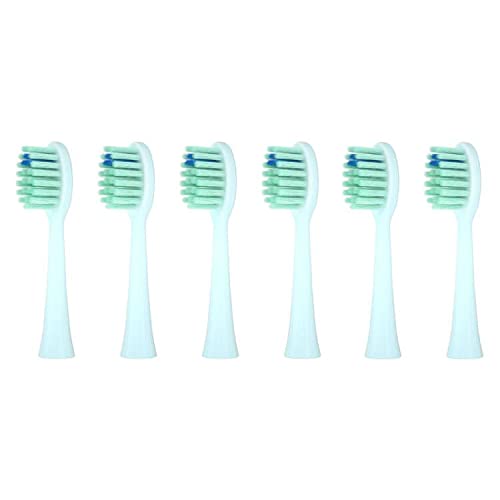 NELL&WELL 6-Pack Replacement Heads for NW-006/NW-007 Electric Toothbrush - Blue