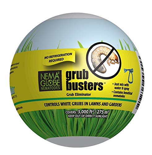 Nema Globe Nematodes Grub Buster, Controls White Grubs in Lawns and Gardens, 2.75 oz